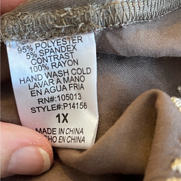 Andree tunic Blouse brown size 2X - Picture 6 of 8